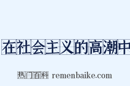 在社会主义的高潮中是什么意思的图片